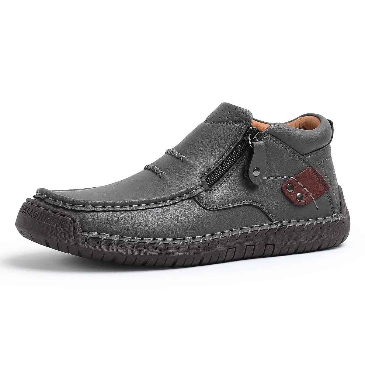 Sneakerpalace| Retro-elegante slip-on herrestøvler i læderstil