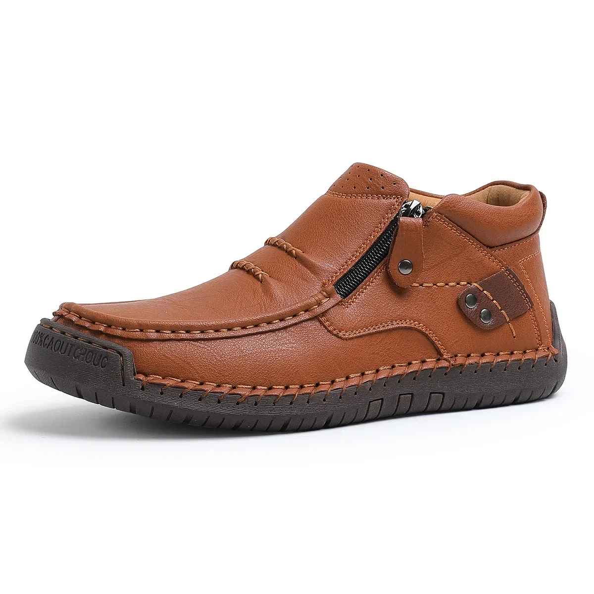 Sneakerpalace| Retro-elegante slip-on herrestøvler i læderstil