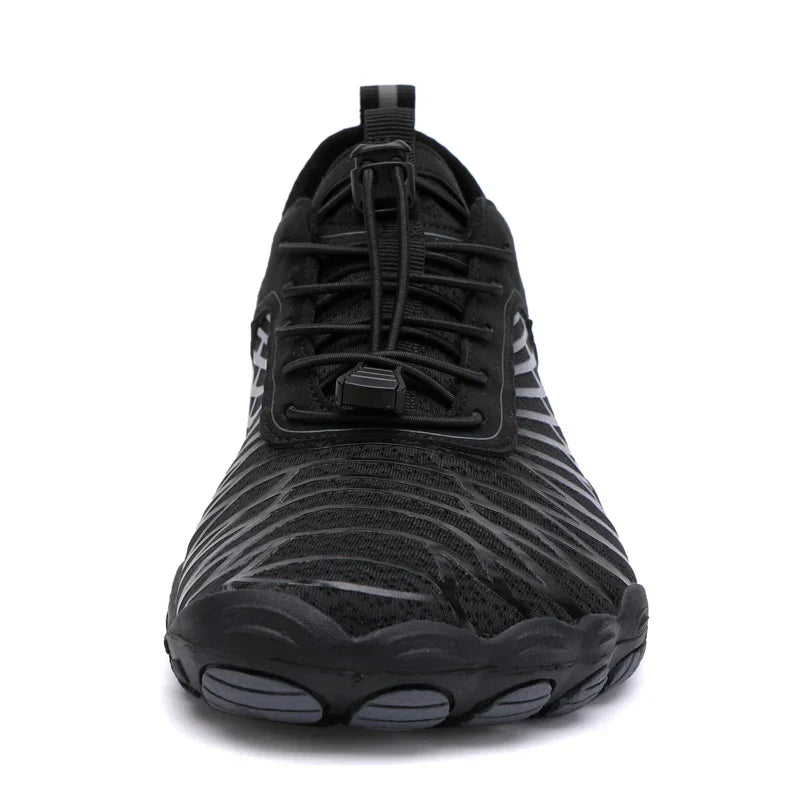 Sneakerpalace| NaturSkridt Grå-Orange – Ergonomiske barfodssko