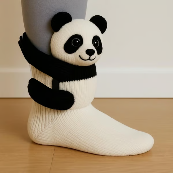 Sneakerpalace| Bao – Sjove panda-sokker med sort-hvid design