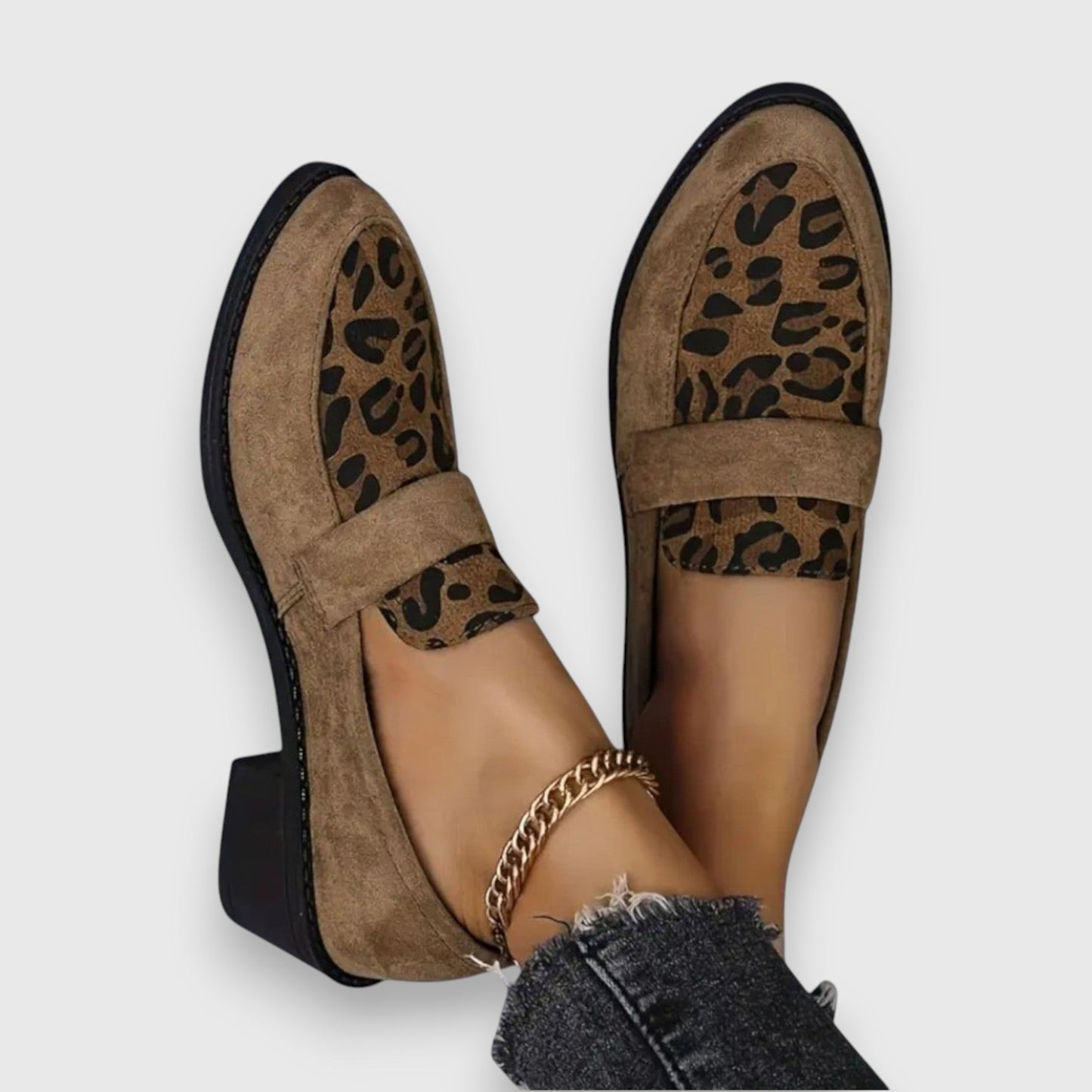 Sneakerpalace| Brunika – Loafers med leopardmønster og sofistikeret stil