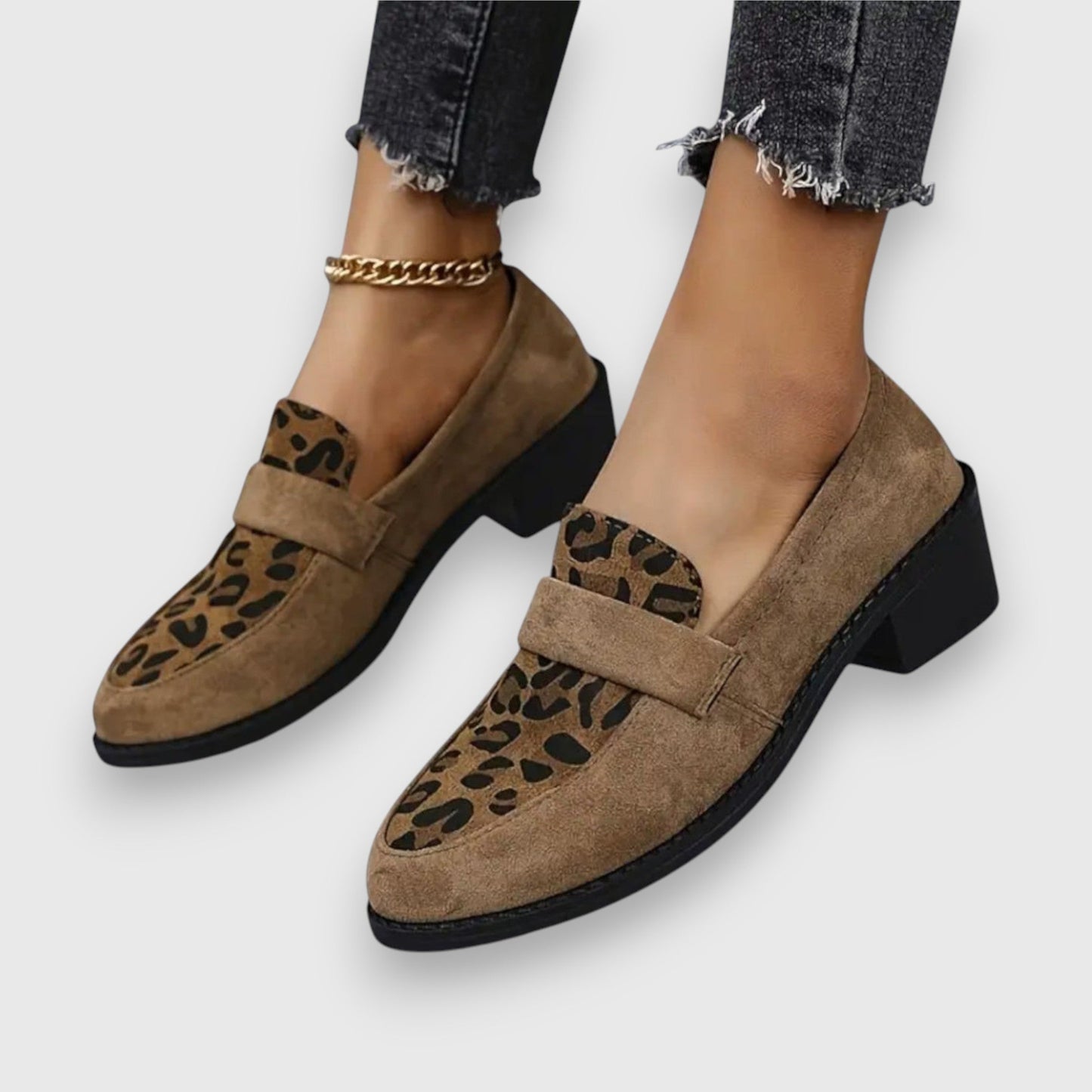 Sneakerpalace| Brunika – Loafers med leopardmønster og sofistikeret stil