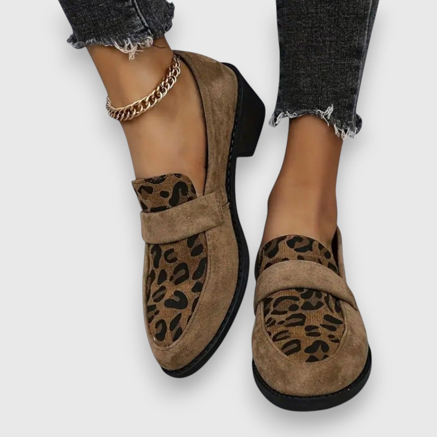 Sneakerpalace| Brunika – Loafers med leopardmønster og sofistikeret stil