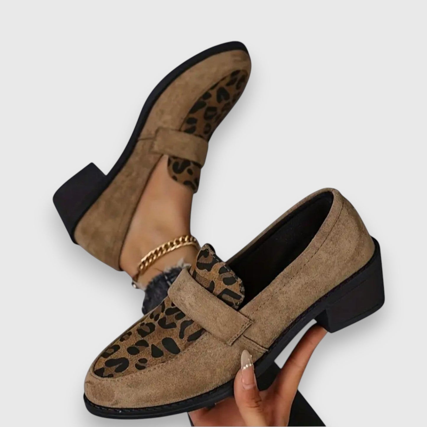 Sneakerpalace| Brunika – Loafers med leopardmønster og sofistikeret stil