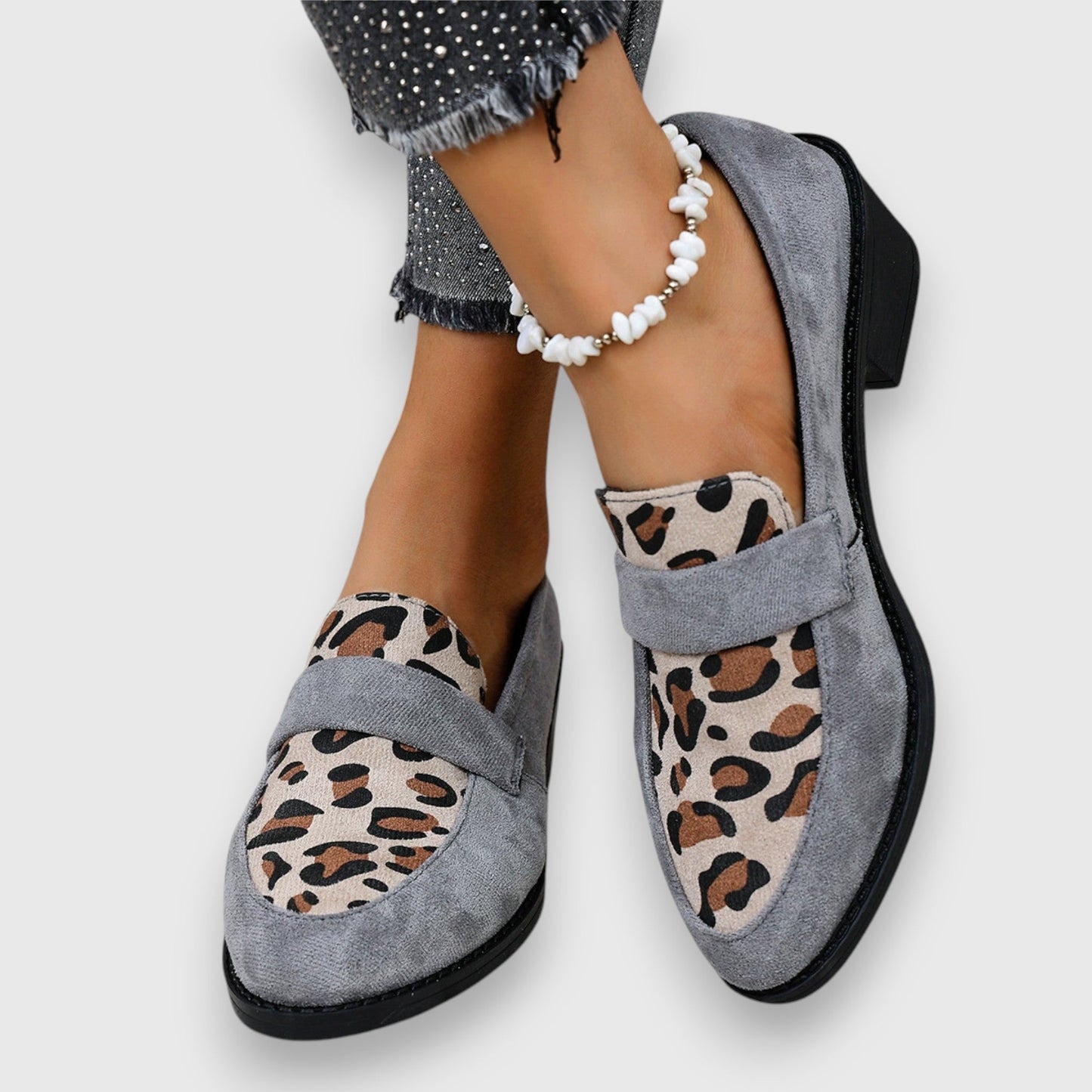 Sneakerpalace| Brunika – Loafers med leopardmønster og sofistikeret stil