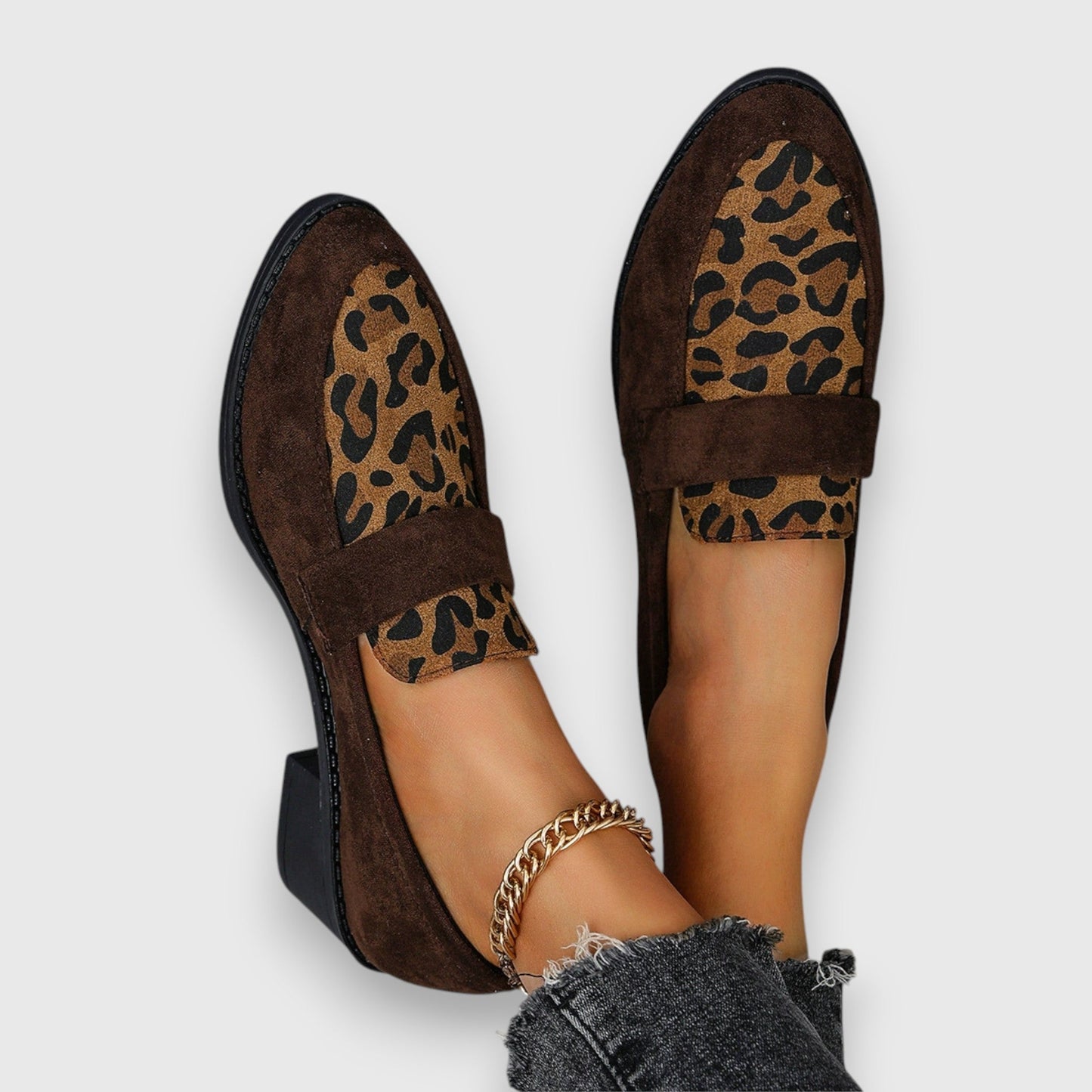 Sneakerpalace| Brunika – Loafers med leopardmønster og sofistikeret stil