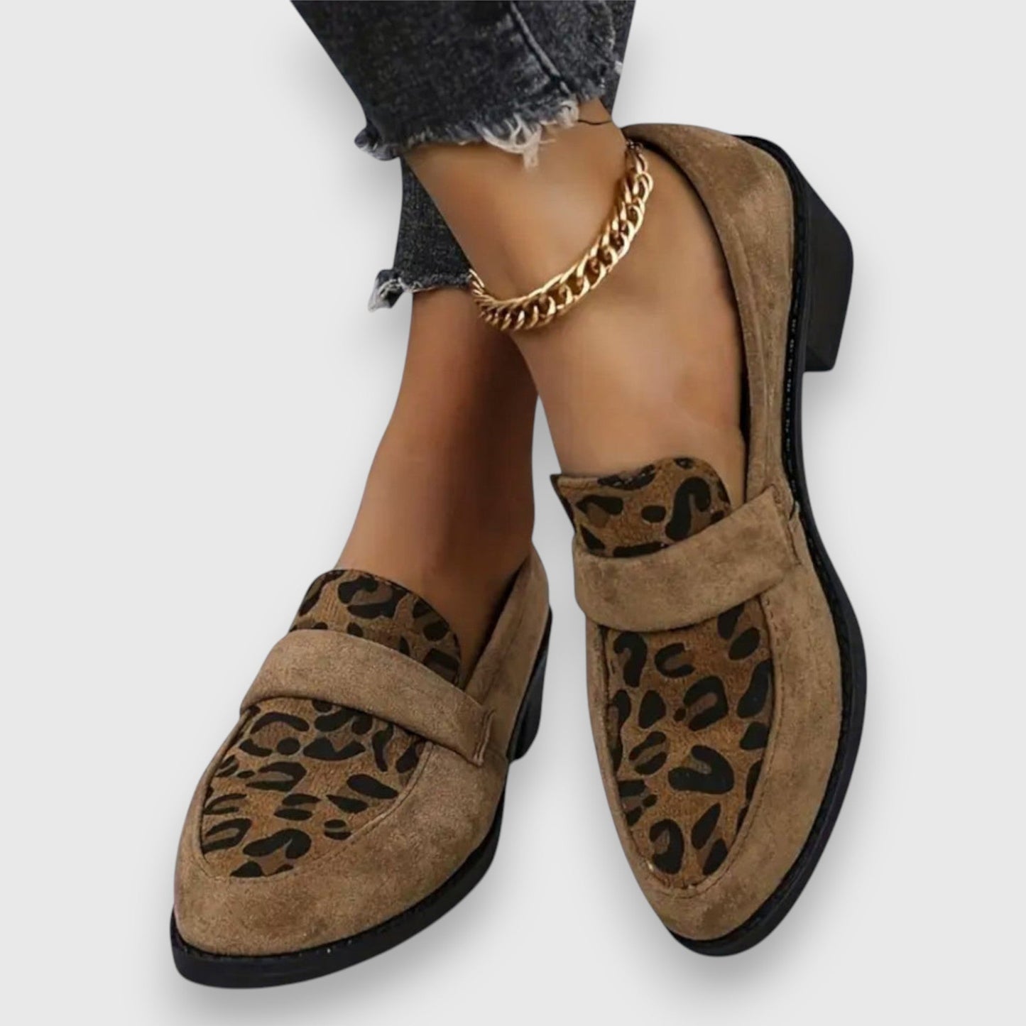 Sneakerpalace| Brunika – Loafers med leopardmønster og sofistikeret stil