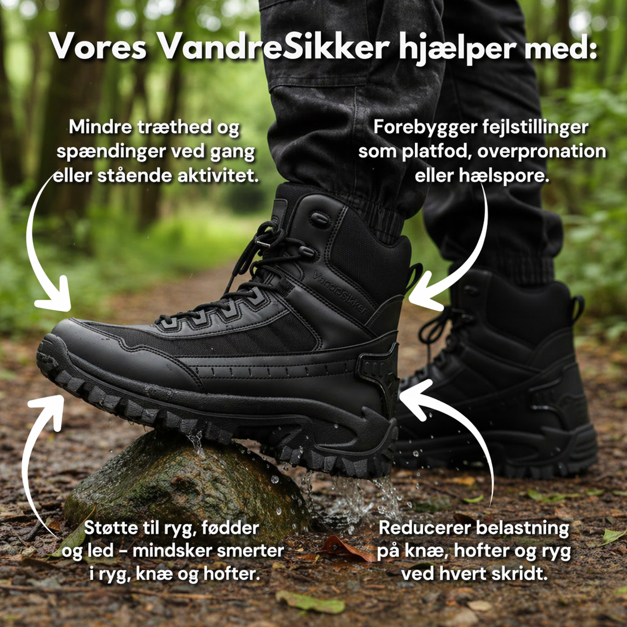 Sneakerpalace| VandreSikker – Vandtækte sko med stabil støtte til vandring