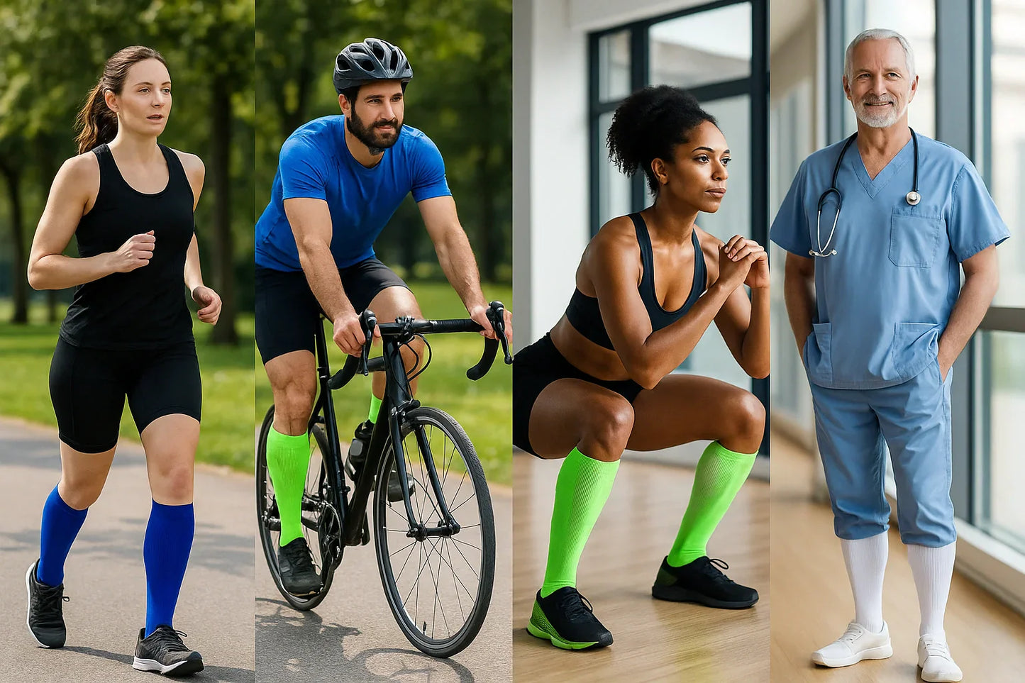 Sneakerpalace| Knæhøje kompressionsstrømper i 3-pak – sporty unisex design