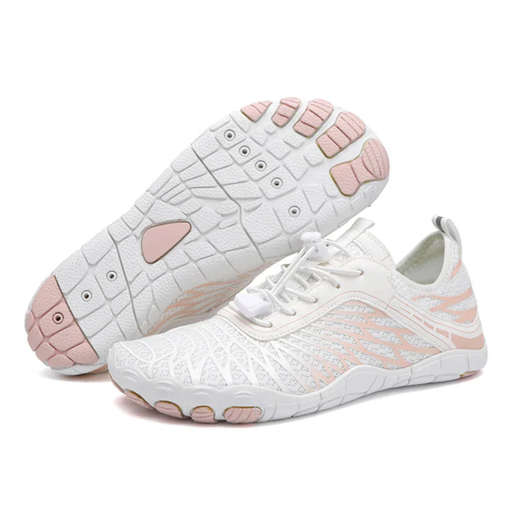 Sneakerpalace| NaturSkridt Rosa-Tyrkis – Ergonomiske barfodssko