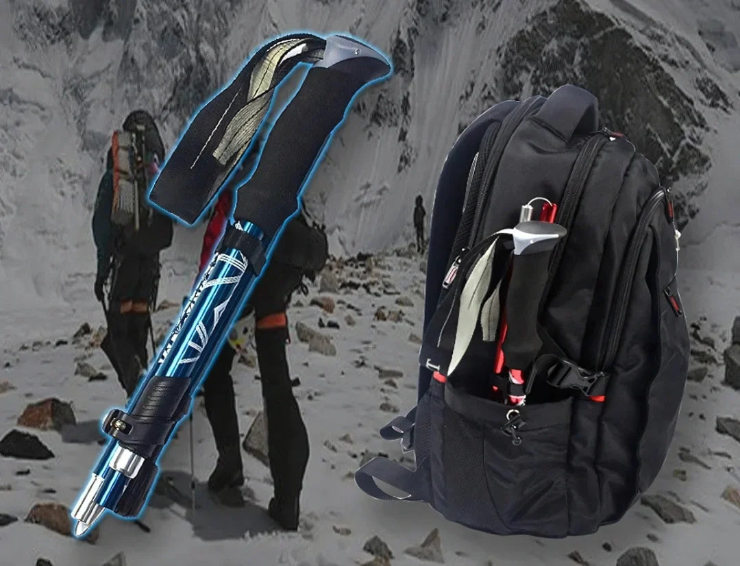 Sneakerpalace| Sammenklappelige trekking-stave i letmetal til vandring