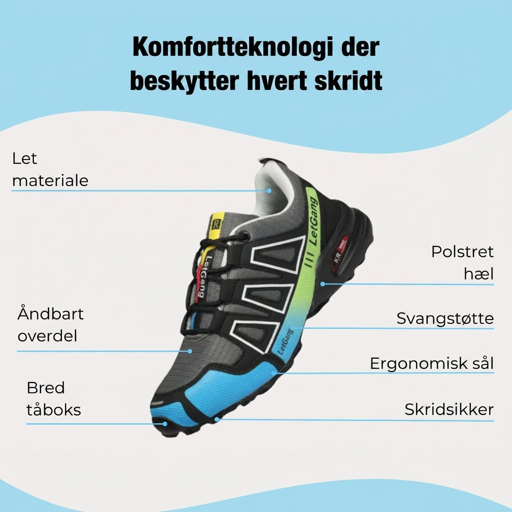 Sneakerpalace| LetGang Sort-Grå – Ergonomiske komfortsko