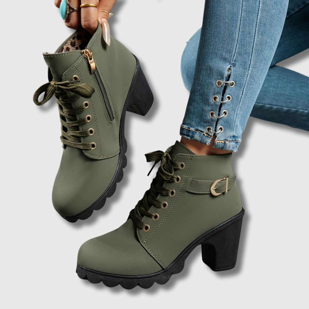 Sneakerpalace| Melina – Elegante ankelstøvler med komfortabel hæl