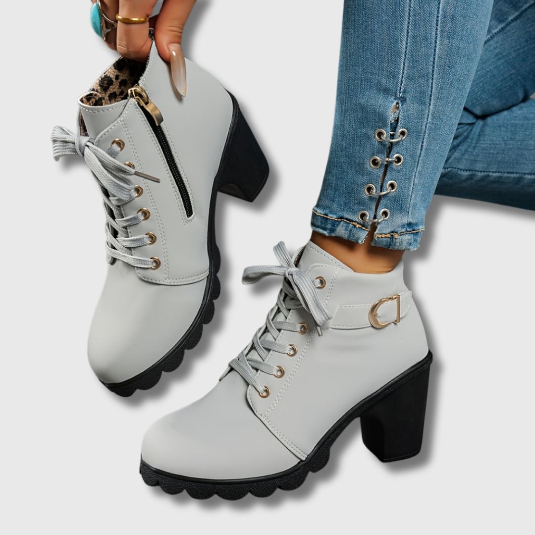 Sneakerpalace| Melina – Elegante ankelstøvler med komfortabel hæl