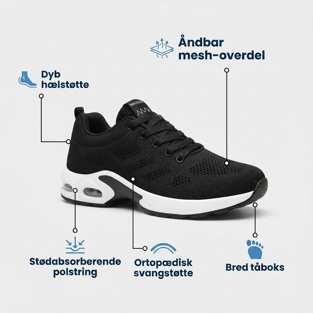 Sneakerpalace| OrthoStep Hvid – Ergonomiske sneakers i hvid farve