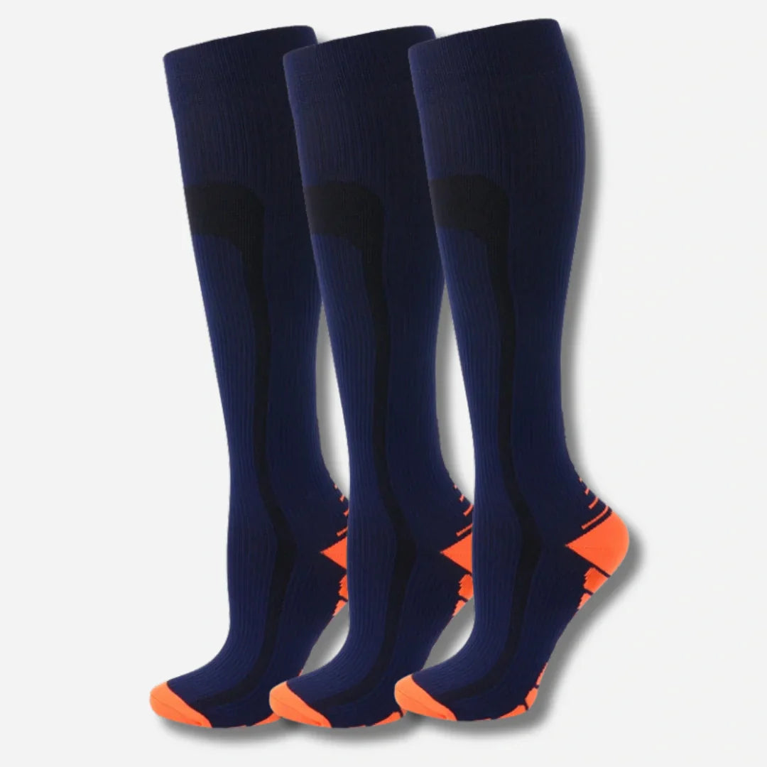 Sneakerpalace| Knæhøje kompressionsstrømper i 3-pak – sporty unisex design