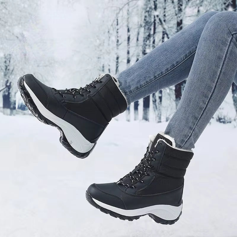 Sneakerpalace| Chunky platform-støvler til kvinder med snørelukning