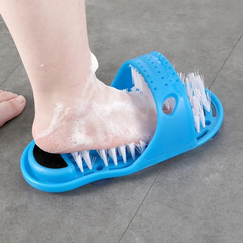 Sneakerpalace| Eksfolierende badehjemmesko med fodsugekopbørste til spa