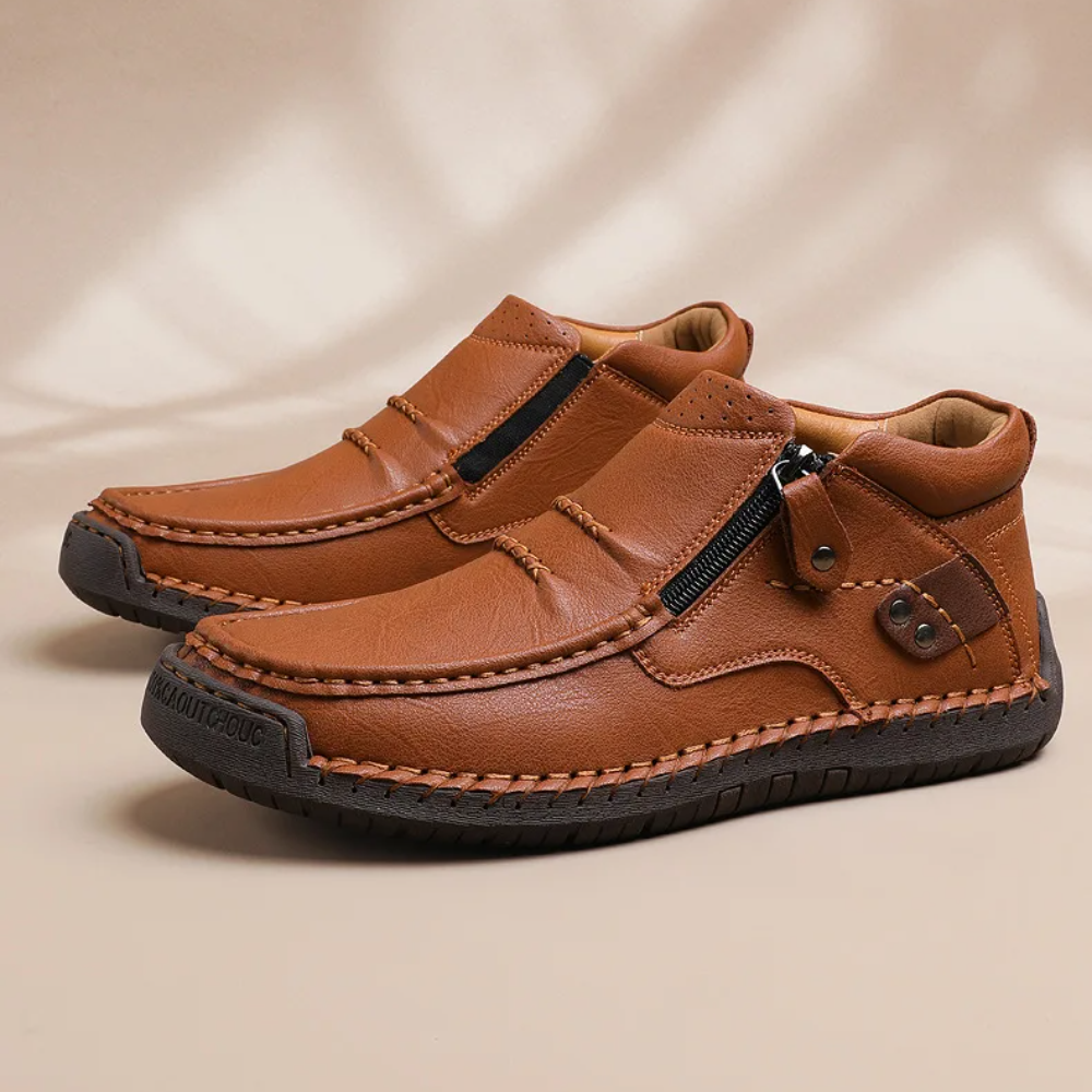Sneakerpalace| Retro-elegante slip-on herrestøvler i læderstil