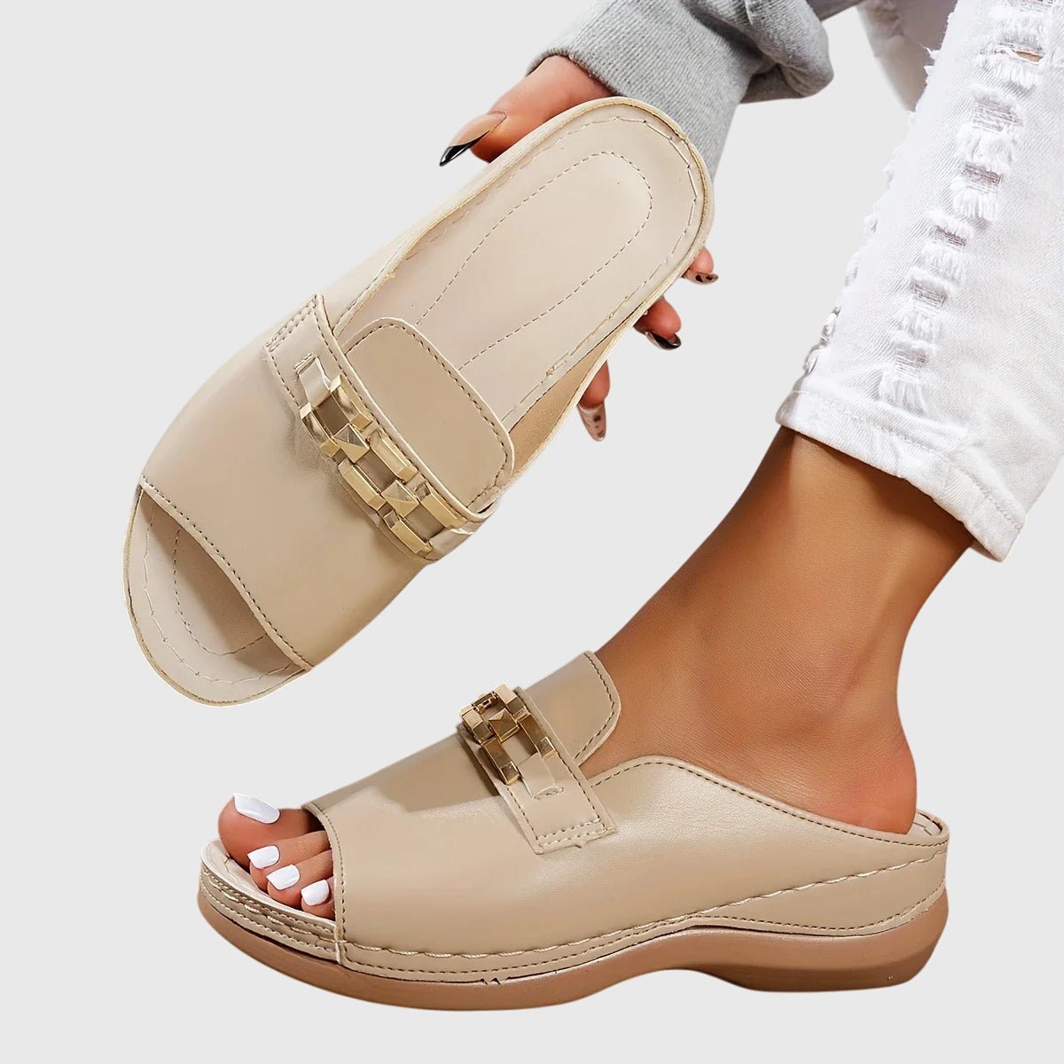 Sneakerpalace| Katrine – Ortopædiske sandaler med hvid sål
