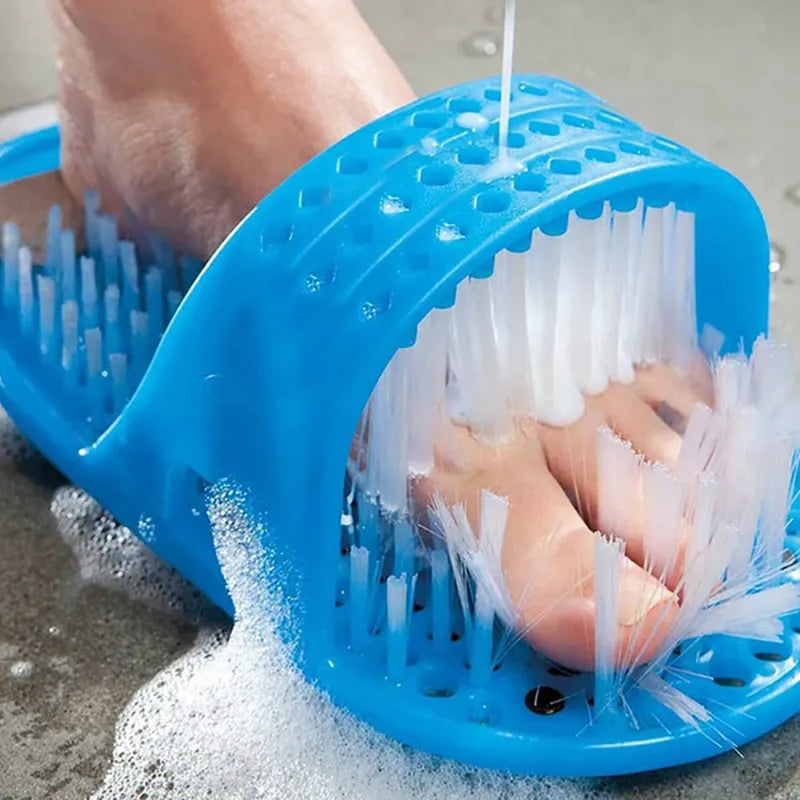 Sneakerpalace| Eksfolierende badehjemmesko med fodsugekopbørste til spa