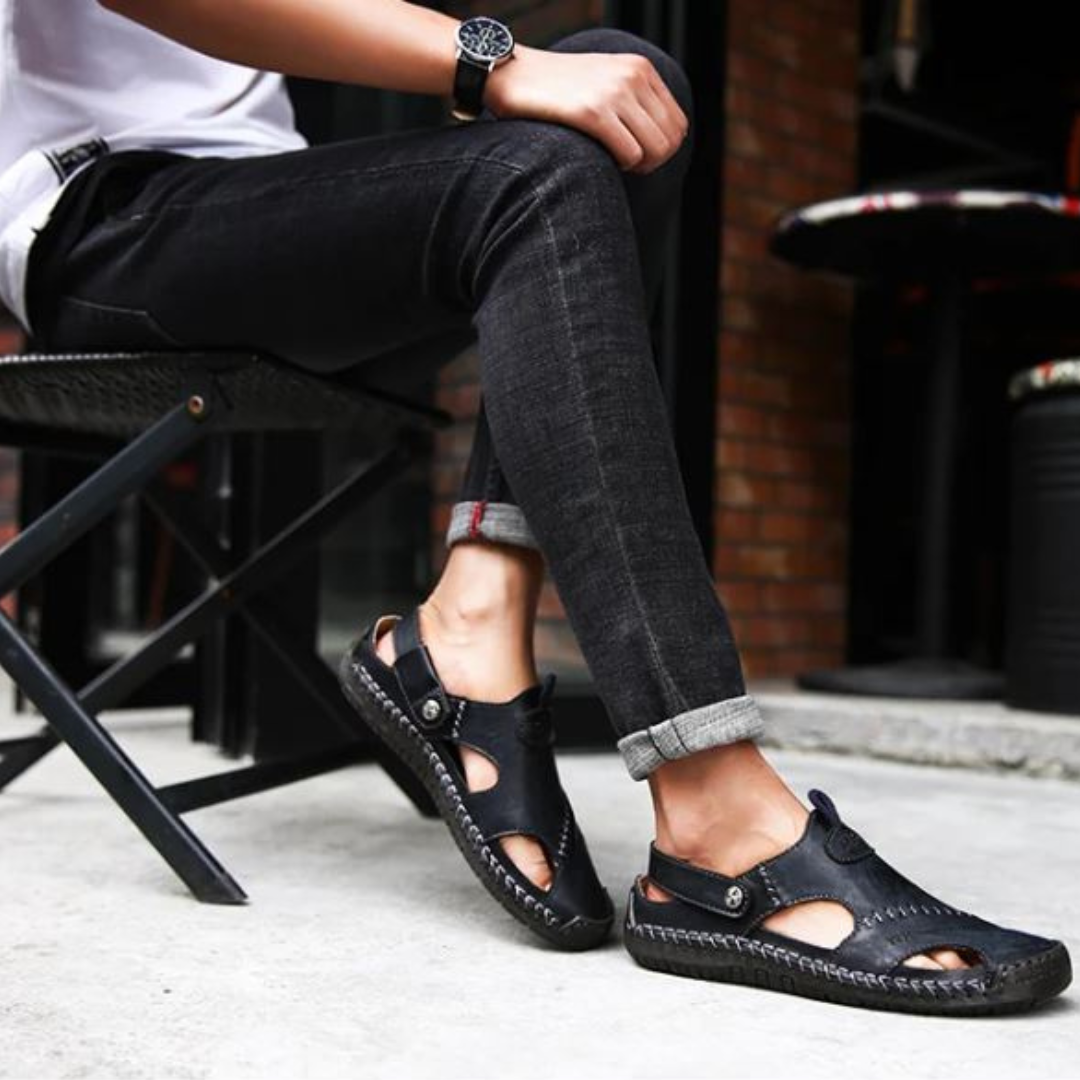 Sneakerpalace| Komfortable tøfler til hjemmet med åben tå og skridsikker sål