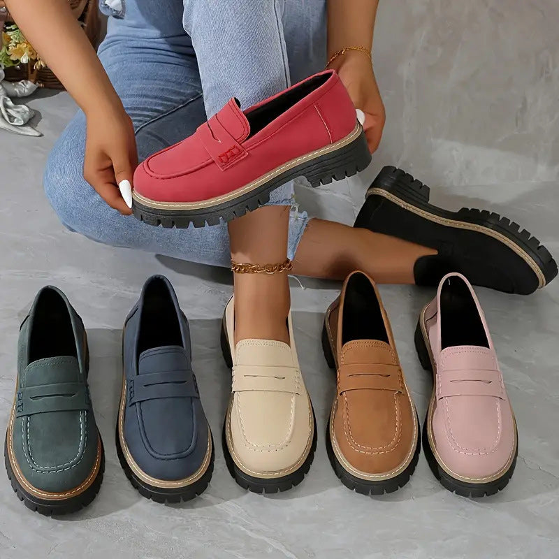 Sneakerpalace| Loafers til kvinder med tyk sål – retro og komfortabel