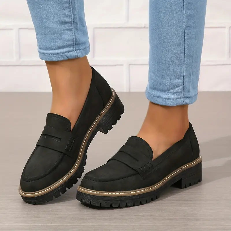Sneakerpalace| Loafers til kvinder med tyk sål – retro og komfortabel