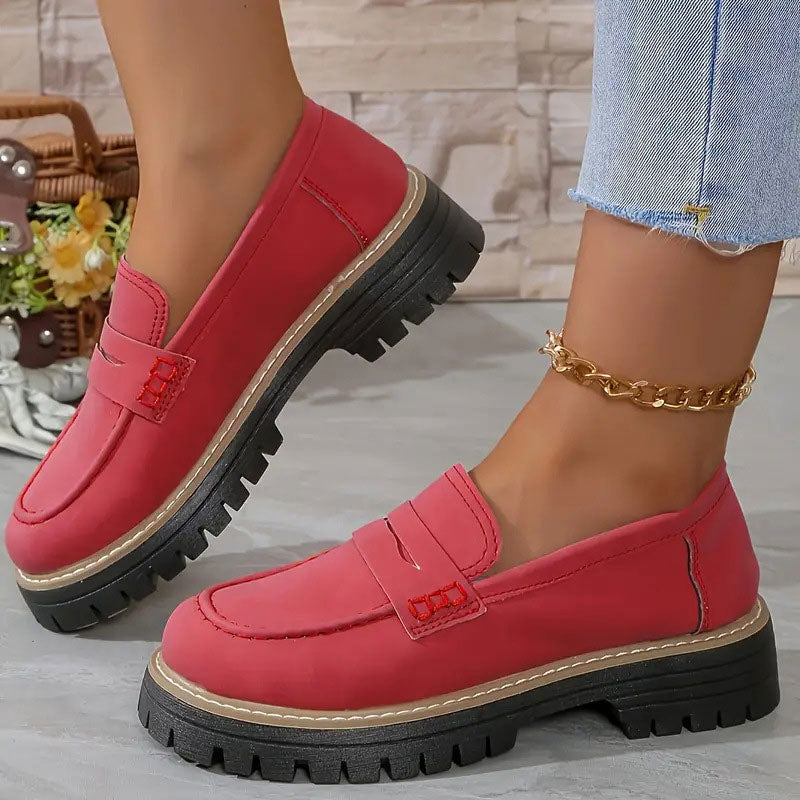 Sneakerpalace| Loafers til kvinder med tyk sål – retro og komfortabel