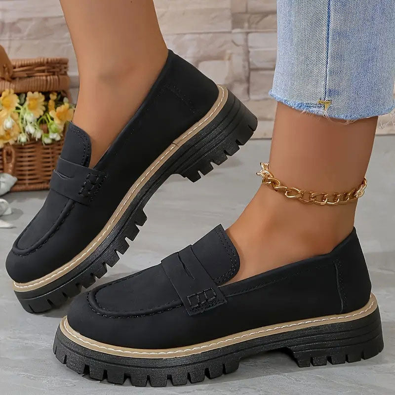 Sneakerpalace| Loafers til kvinder med tyk sål – retro og komfortabel