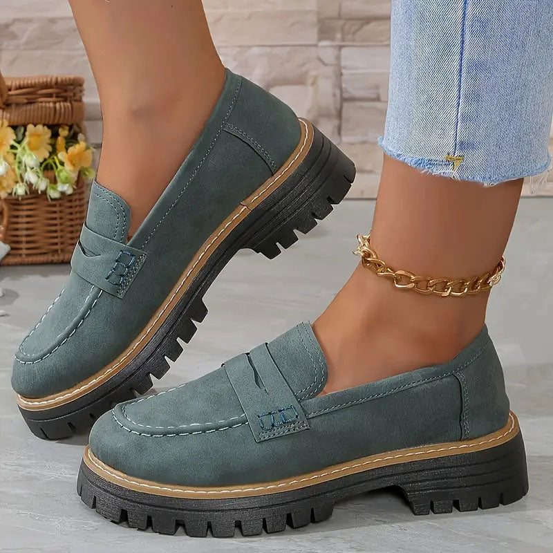 Sneakerpalace| Loafers til kvinder med tyk sål – retro og komfortabel