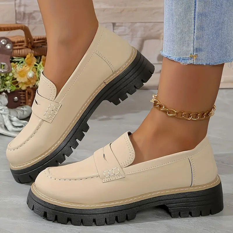 Sneakerpalace| Loafers til kvinder med tyk sål – retro og komfortabel