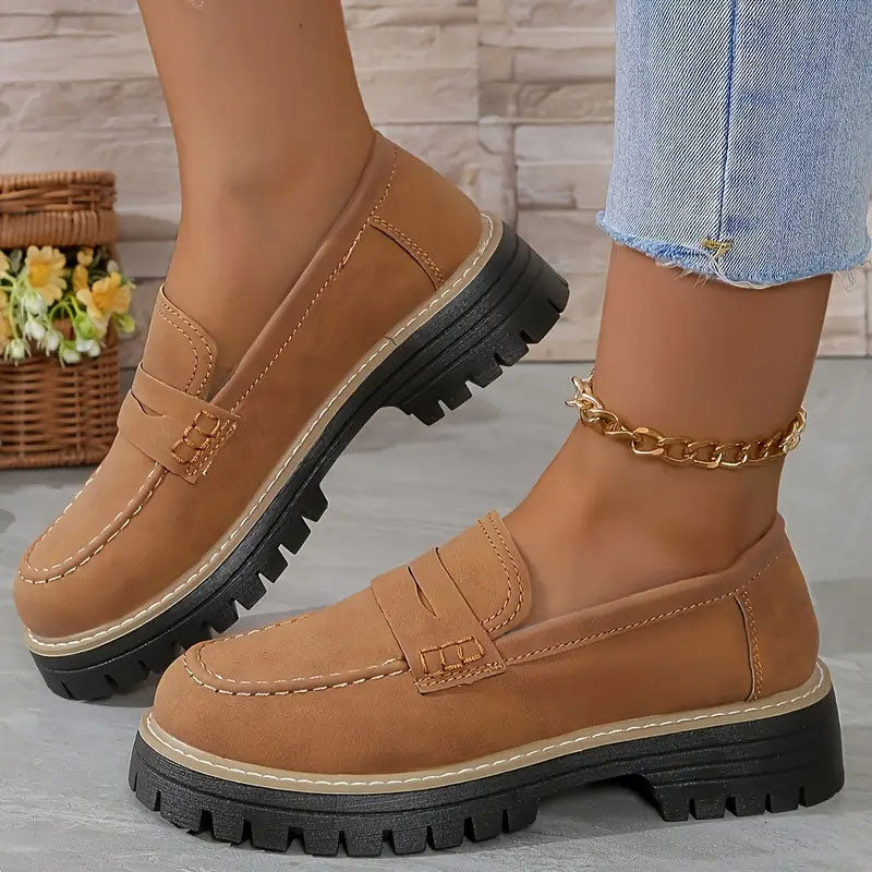 Sneakerpalace| Loafers til kvinder med tyk sål – retro og komfortabel