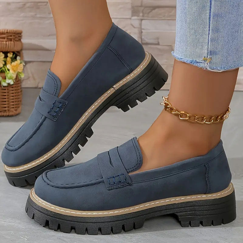 Sneakerpalace| Loafers til kvinder med tyk sål – retro og komfortabel