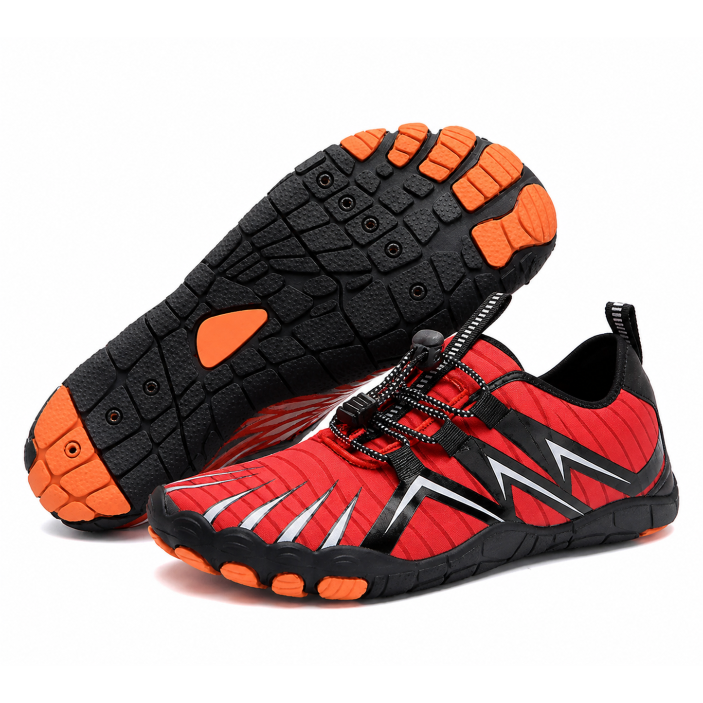 Sneakerpalace| NaturSkridt Grå-Orange – Ergonomiske barfodssko